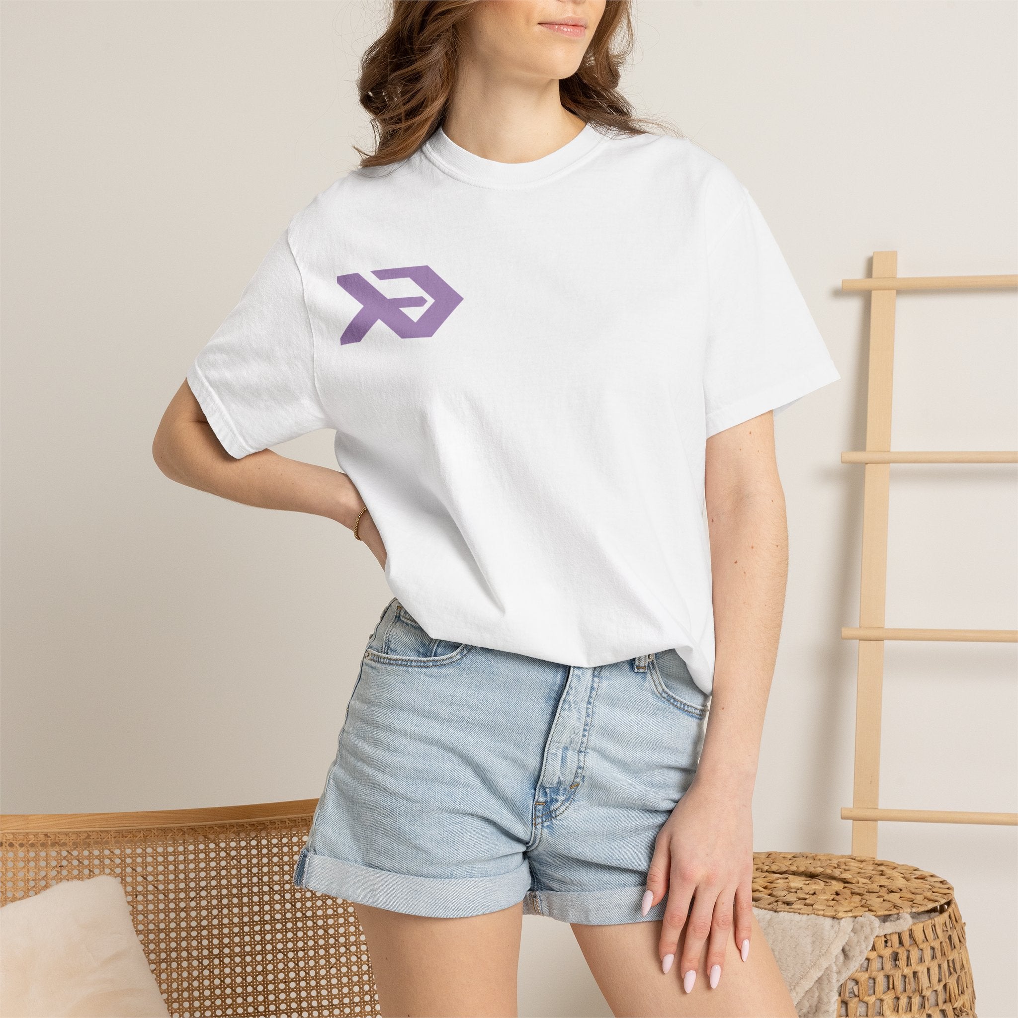 Graphic T-Shirt — Lavender Arrow Repeat Chest & Back Print