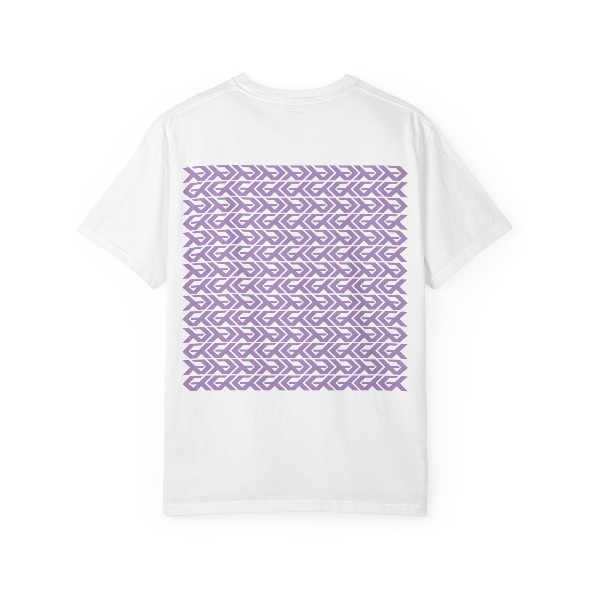 Graphic T-Shirt — Lavender Arrow Repeat Chest & Back Print