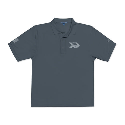 Embroidered Black Polo Shirt with Subtle Logo – Men's Performance Casual